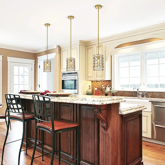 Pendant light, by CWI, for kitchen island or dining, angled view