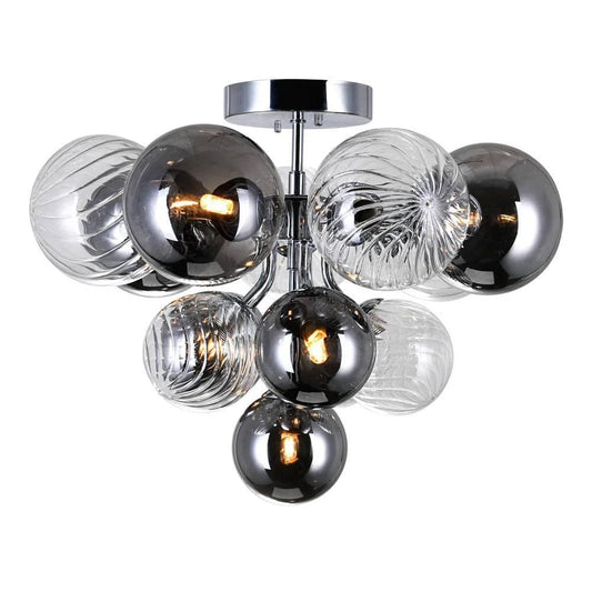 Flush-mount ceiling light, by CWI, for hallway, bedroom, or entryway