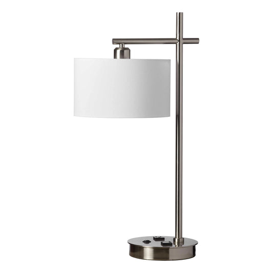 Satin chrome light fixture, by Dainolite