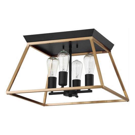 Flush-mount ceiling light, by EGLO, for hallway, bedroom, or entryway