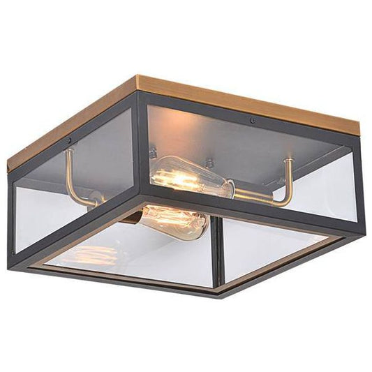 Black & gold ceiling light, by Maple, for hallway, bedroom, or entryway