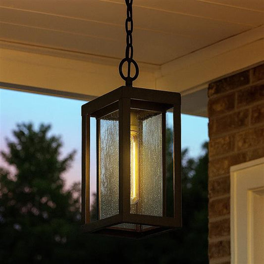 Ceiling light, by Quoizel, for hallway, bedroom, or entryway, angled view