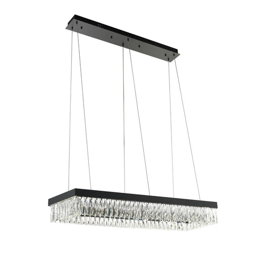 Gold + clear crystal chandelier, by Maple