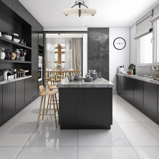 Antique nickel finish flush-mount ceiling light, by Modern Forms, for hallway, bedroom, or entryway, angled view