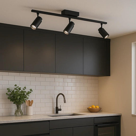 Track light, by EGLO, for kitchen or studio, angled view