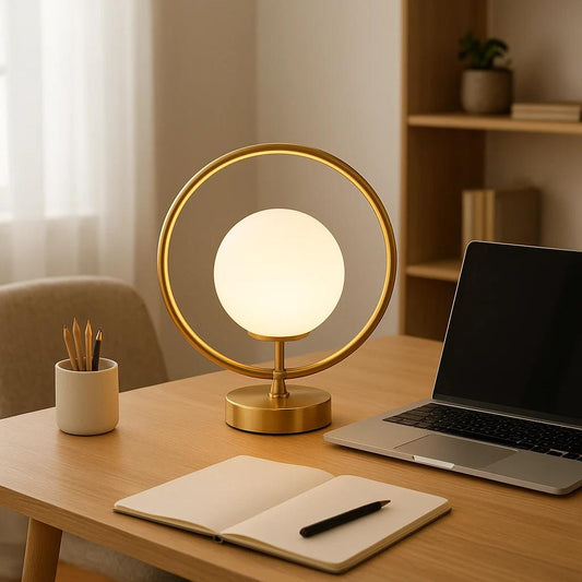 Aged brass light fixture, by Dainolite, angled view