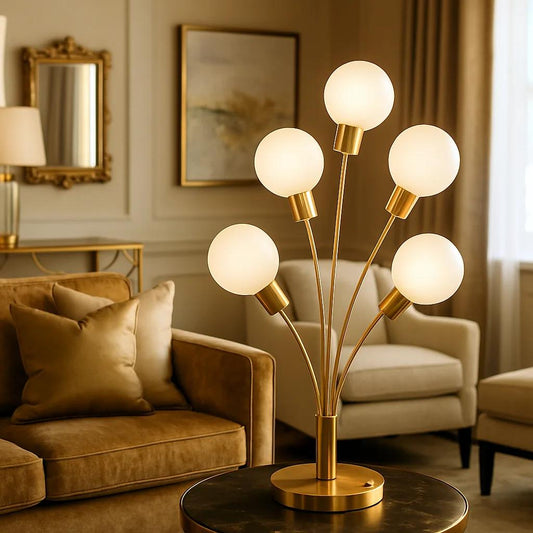 Aged brass light fixture, by Dainolite, angled view