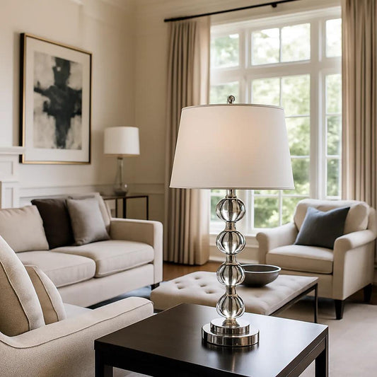 Clear light fixture, by Dainolite, angled view