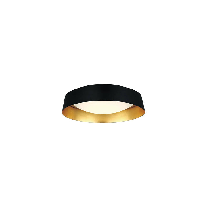 Gold leaf/bronze finish flush-mount ceiling light, by Modern Forms, for hallway, bedroom, or entryway