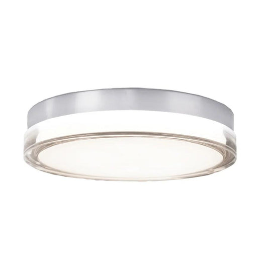 Stainless steel finish ceiling light, by Modern Forms, for hallway, bedroom, or entryway