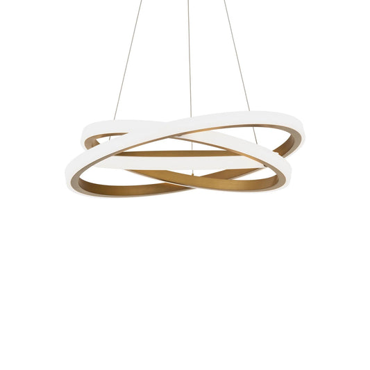 Aged brass finish chandelier, by Modern Forms