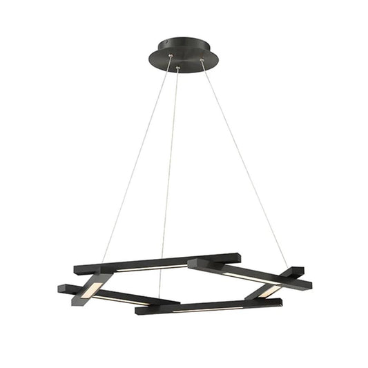Black finish chandelier, by Modern Forms