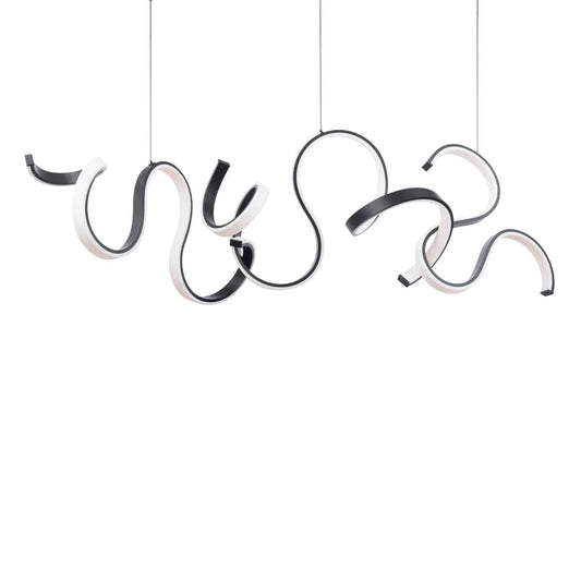 Black finish chandelier, by Modern Forms