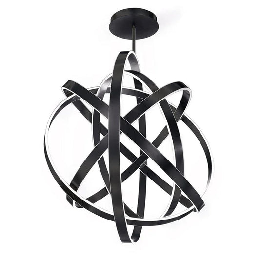 Black finish chandelier, by Modern Forms