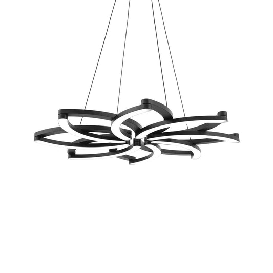 Black finish chandelier, by Modern Forms