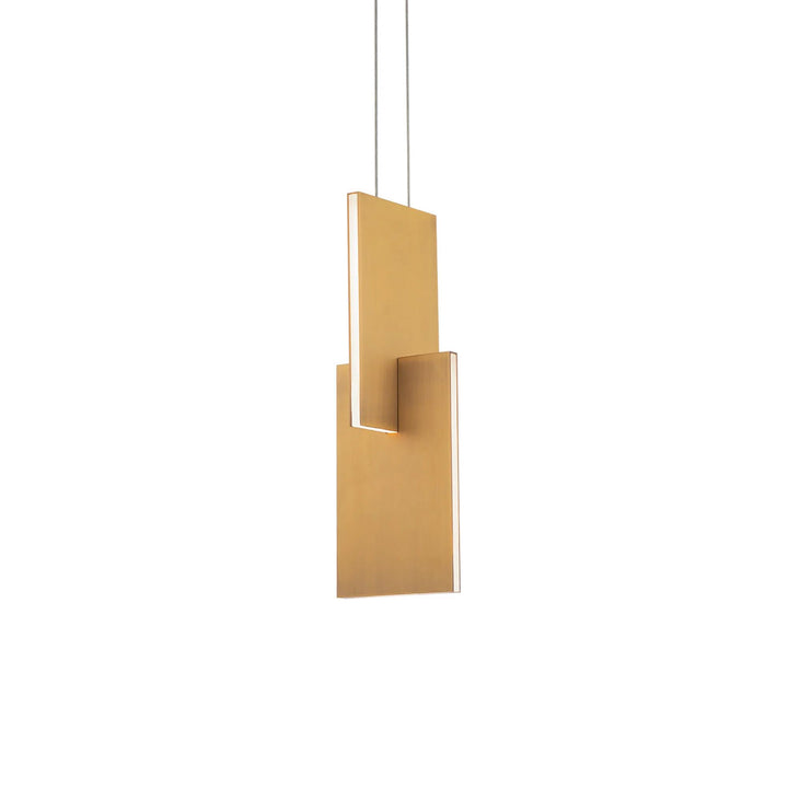 Aged brass finish chandelier, by Modern Forms