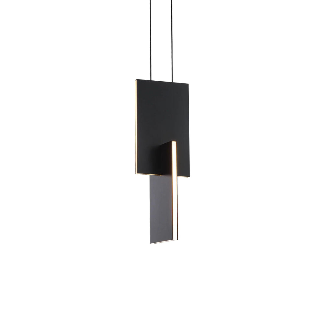 Black finish chandelier, by Modern Forms