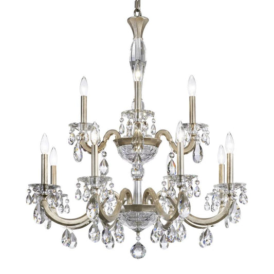 Antique silver chandelier, by Schonbek