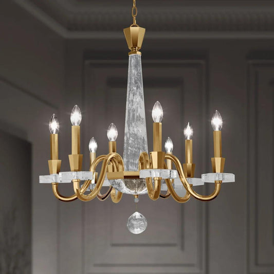 Heirloom gold chandelier, by Schonbek