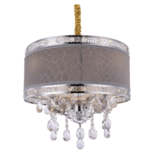 Chrome finish chandelier, by Maple