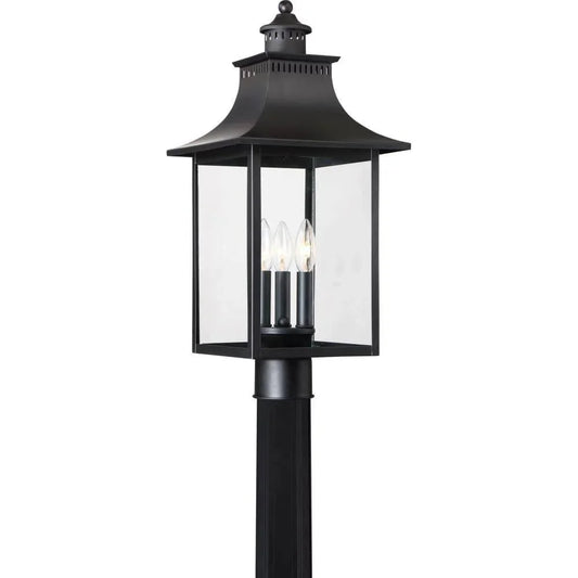 Outdoor post lantern, by Quoizel, for driveway or front yard