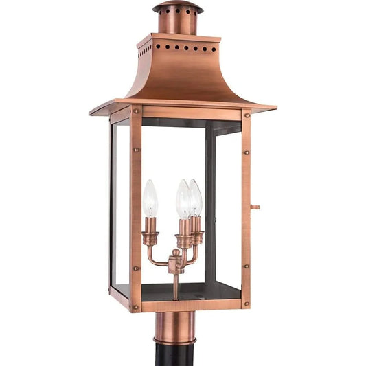 Outdoor post lantern, by Quoizel, for driveway or front yard