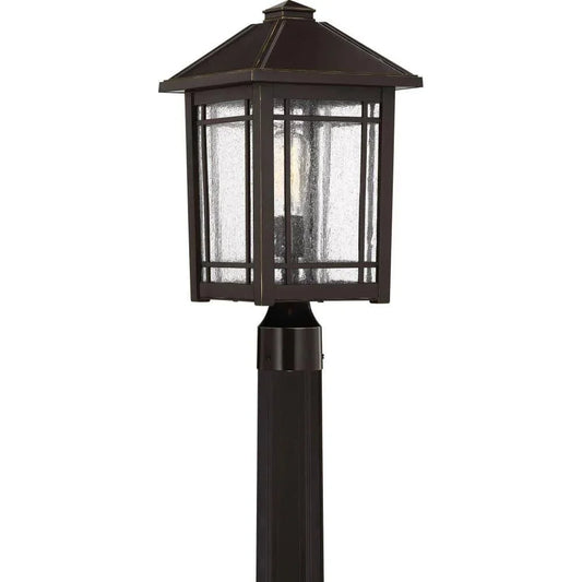 Outdoor post lantern, by Quoizel, for driveway or front yard