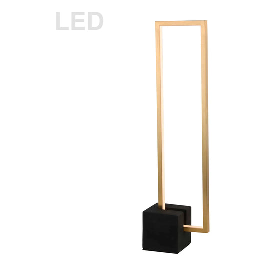 LED aged brass light fixture, by Dainolite