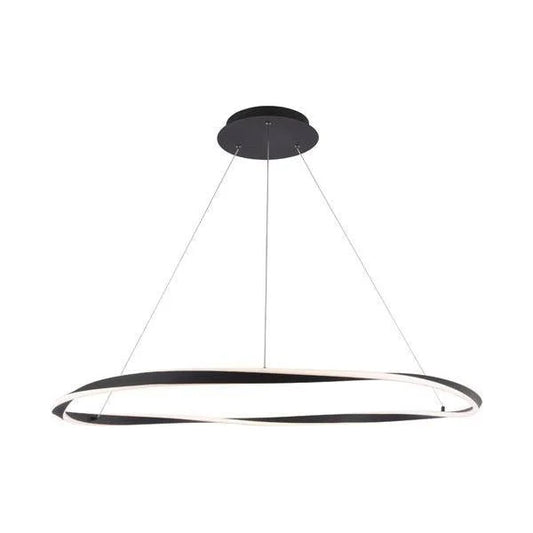 Black pendant light, by WAC, for kitchen island or dining