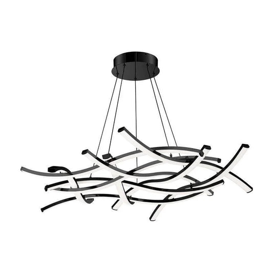 Black pendant light, by WAC, for kitchen island or dining