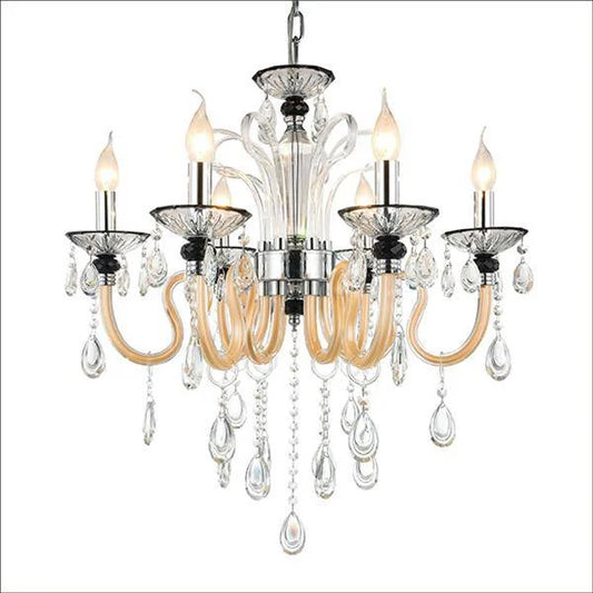 Chrome metal+ clear glass light fixture, by Maple