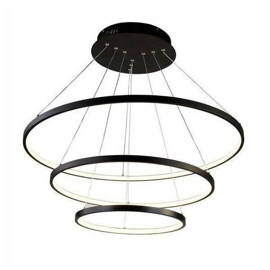 Matt black chandelier, by Maple