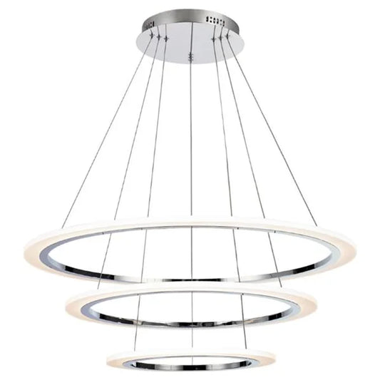Chrome chandelier, by Maple