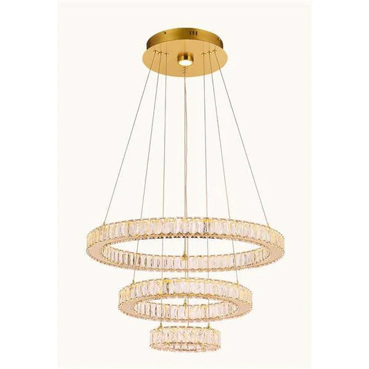 Gold chandelier, by Maple