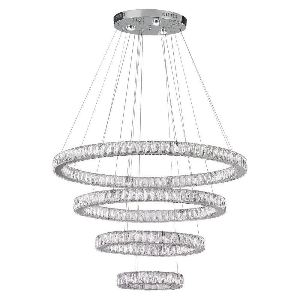 Chrome chandelier, by Maple
