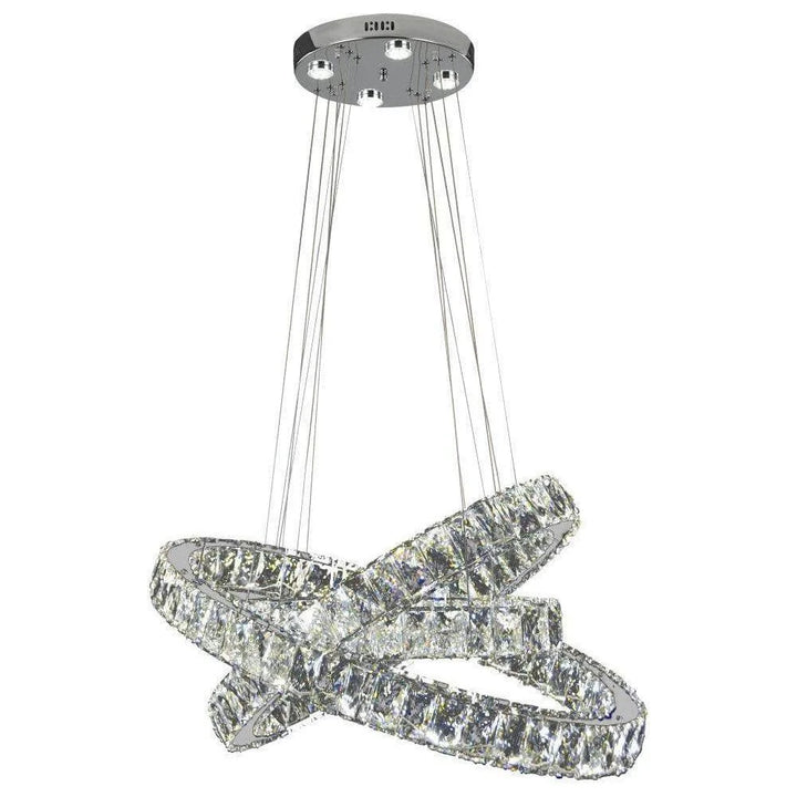 Chrome chandelier, by Maple