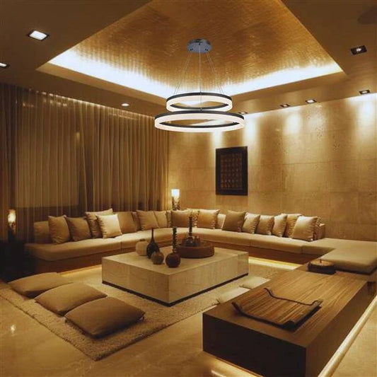 Sandy black chandelier, by Maple, angled view