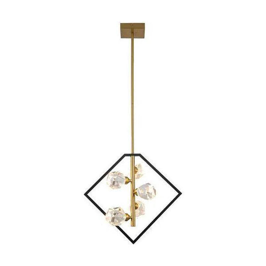 Gold+black chandelier, by Maple