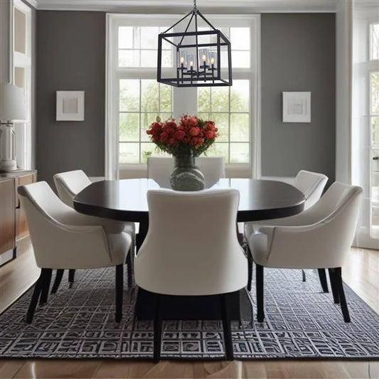 Orb + clear glass pendant light, by Maple, for kitchen island or dining, angled view