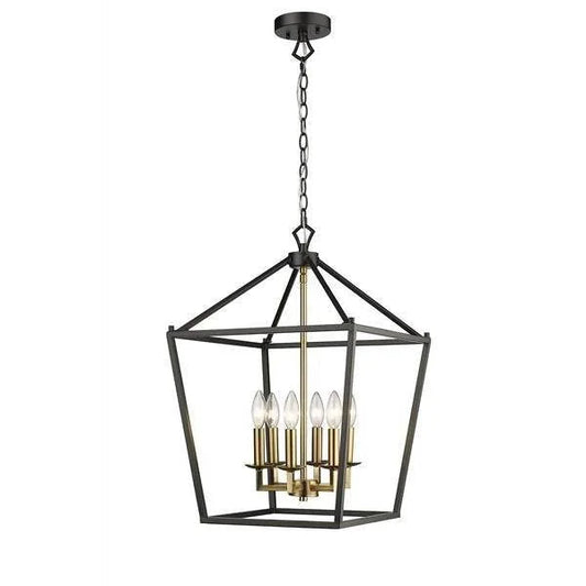 Black and gold pendant light, by Maple, for kitchen island or dining
