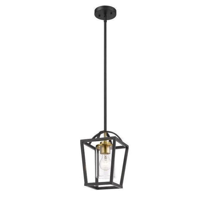 Black&+ gold + clear glass pendant light, by Maple, for kitchen island or dining