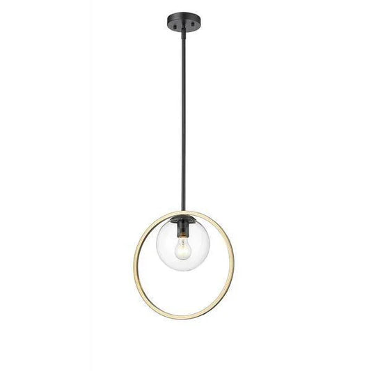 Black & gold metal pendant light, by Maple, for kitchen island or dining