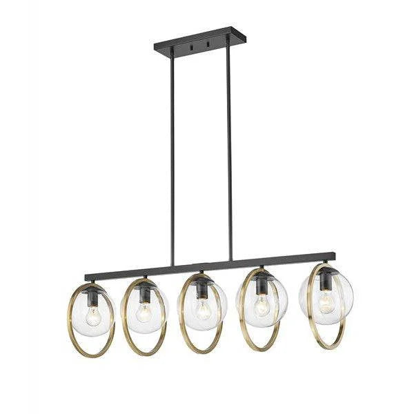 Black& gold island pendant, by Maple, for kitchen island or dining