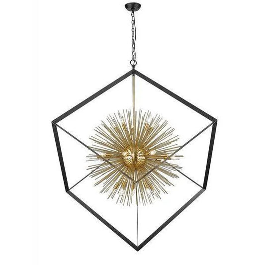 Black + gold chandelier, by Maple