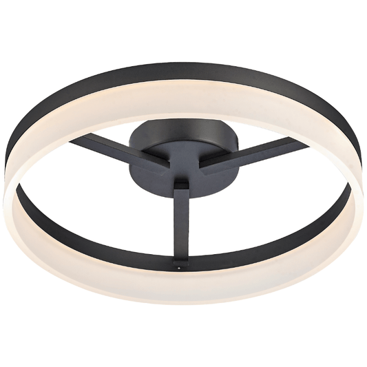 Sandy black flush-mount ceiling light, by Maple, for hallway, bedroom, or entryway