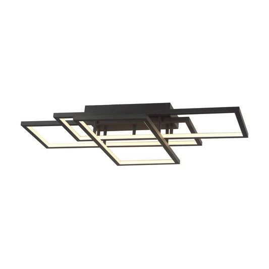 Black flush-mount ceiling light, by Maple, for hallway, bedroom, or entryway