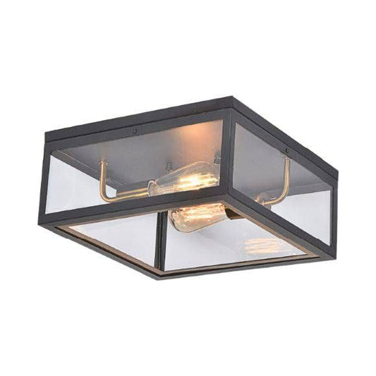 Black+ gold ceiling light, by Maple, for hallway, bedroom, or entryway