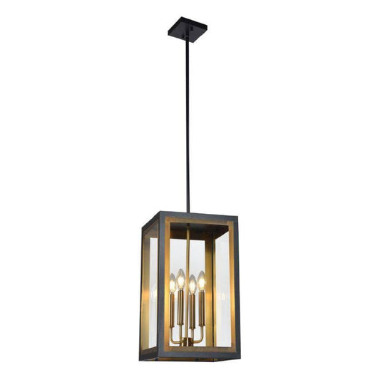 Gold+black ceiling light, by Maple, for hallway, bedroom, or entryway