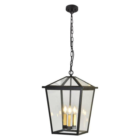 Black (black and gold candle holders) ceiling light, by Maple, for hallway, bedroom, or entryway