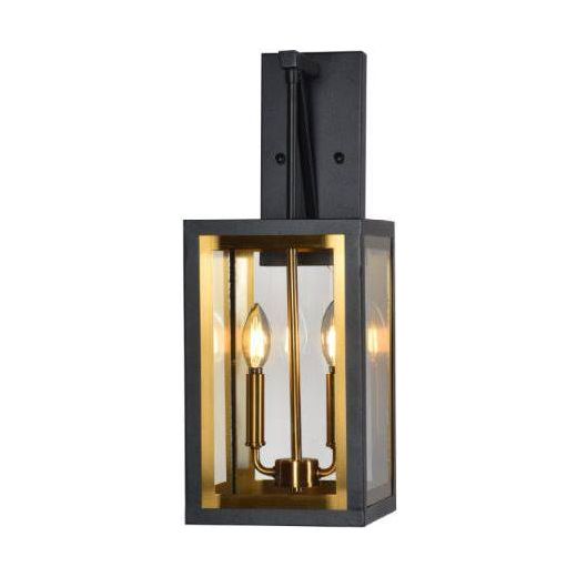 Gold+ black wall sconce, by Maple, for hallway or living room
